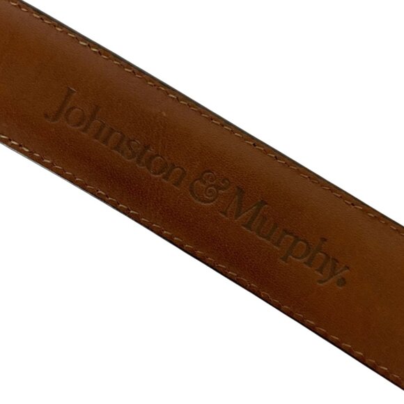 Johnston & Murphy Mens Leather Belt Black Aniline Kipskin Brass Buckle Size 40 - Picture 4 of 4